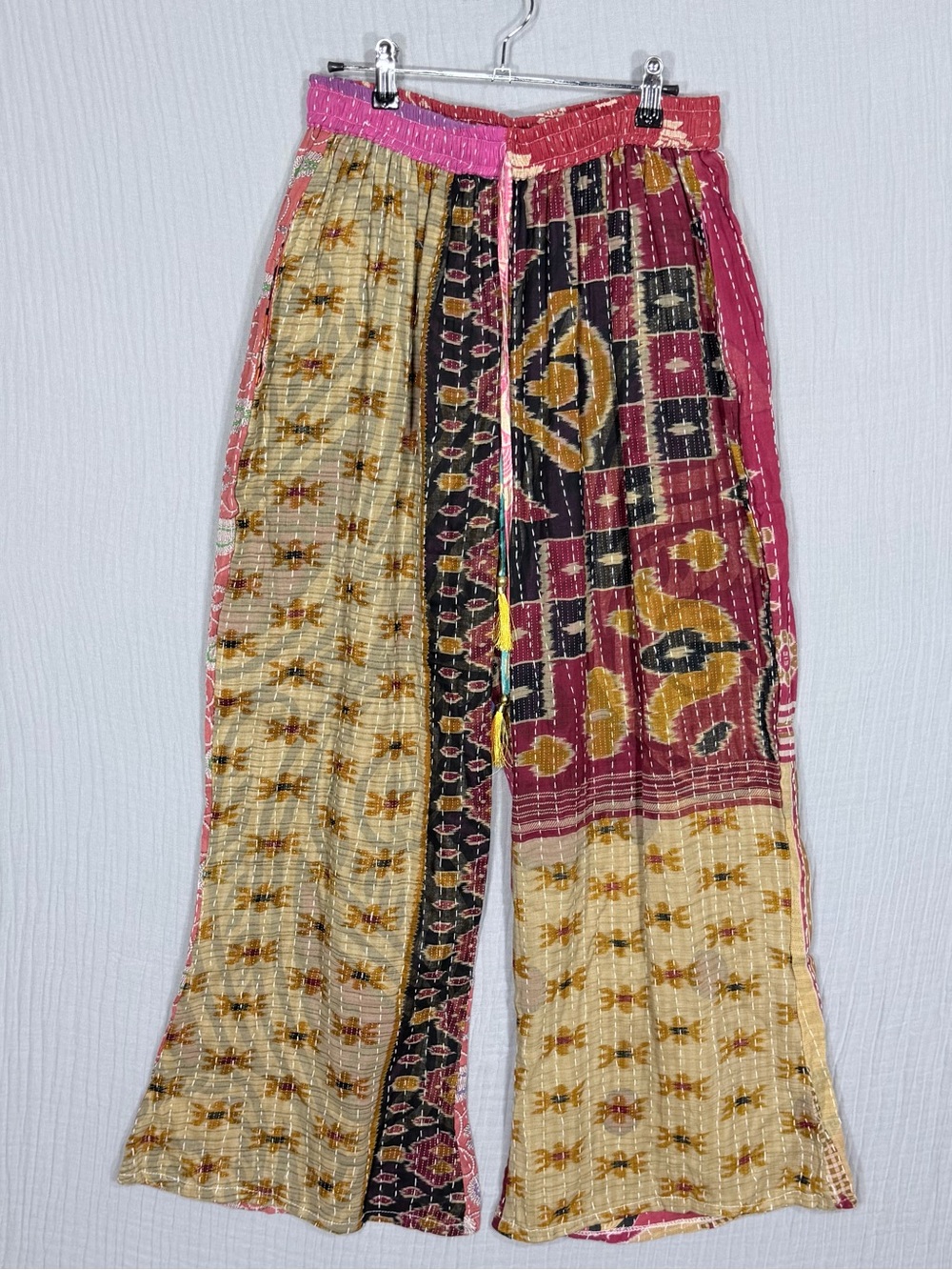 NWT Kantha One Size Patchwork Wide Leg Pants | Handmade Boho